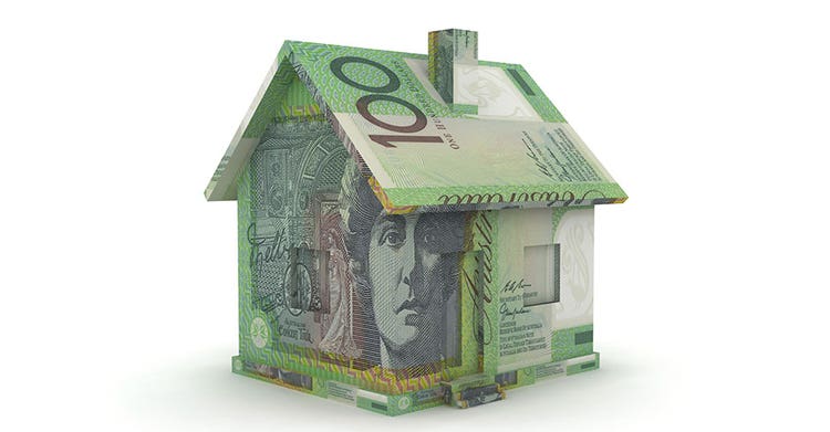 Money house made of 100 dollar notes
